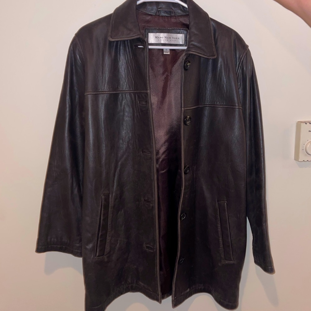 Barely worn Marc New York true leather jacket size Small